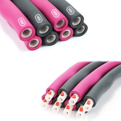 Hula masažinis lankas  SA0067 100 cm rožinė-pilka