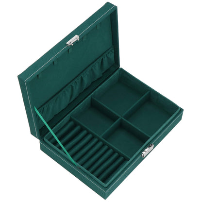 Papuošalų dėžutė žalios spalos HA1047 28x19,5x7cm