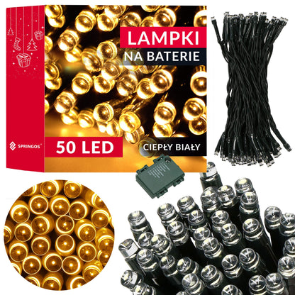 CL4027 LED girliand 50 LED, šilta balta
