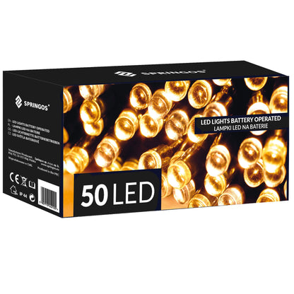 CL4027 LED girliand 50 LED, šilta balta