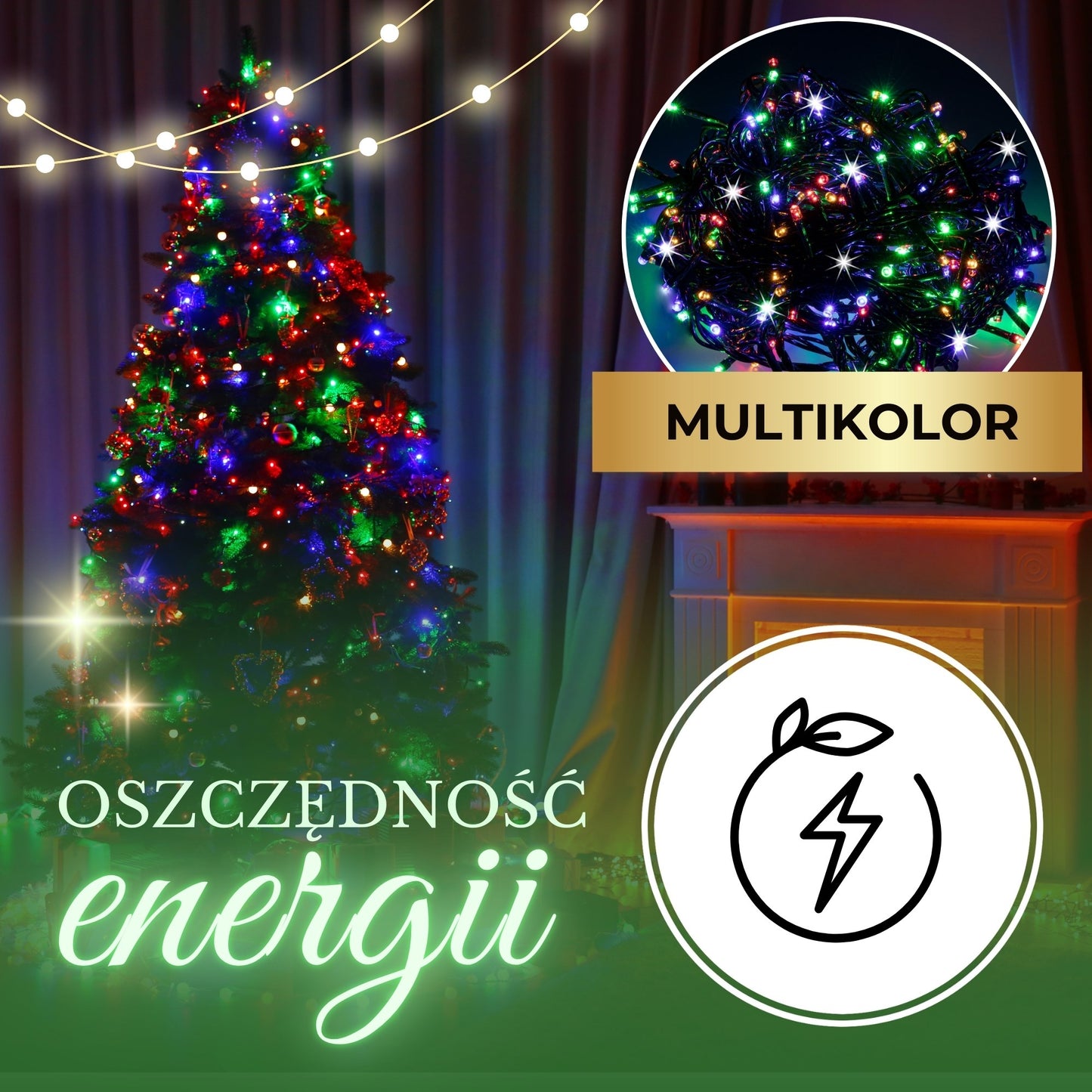 CL0526 Led girlianda 500 LED, 30m, spalvota