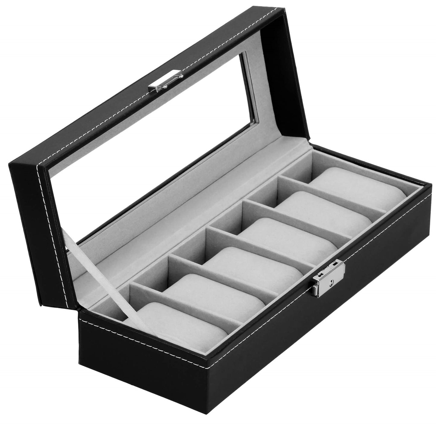 Laikrodžio dėžutė juodos spalvos HA1053 31,5x11x8cm