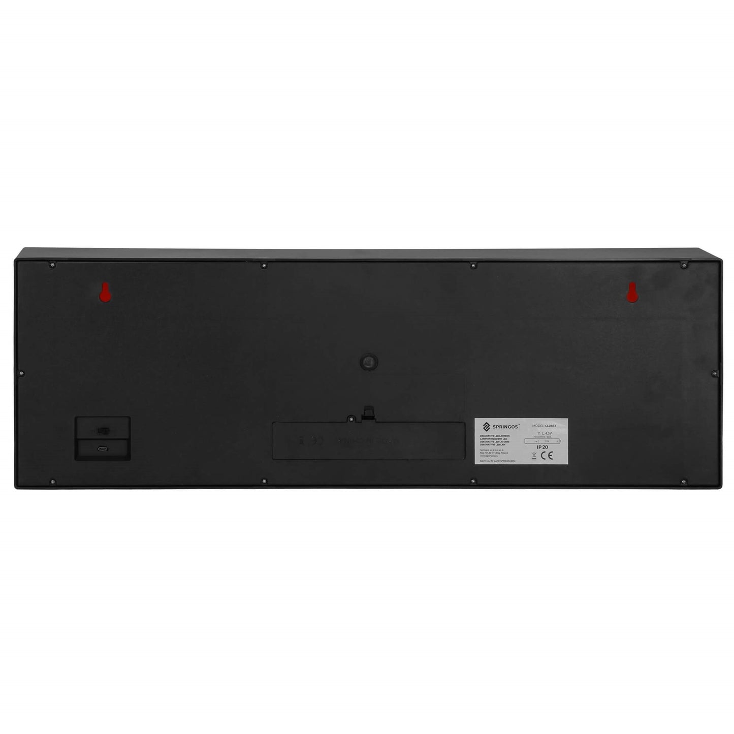 Maitinama židinio lempa CL0863, USB LED 60x10x19,5 cm, dekoratyvinis apšvietimas, juoda