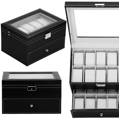 Laikrodžio dėžutė juodos spalvos HA1059