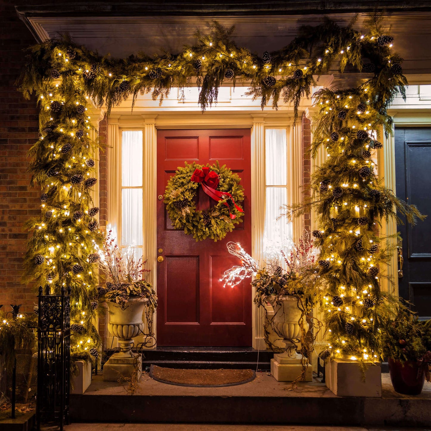 Kalėdų eglutės girlianda CL0540 500 led šiltai balta 27,5 m 8 apšvietimo funkcijos