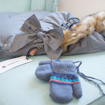 Miegmaišis  SB0002, 4-in-1, vežimėliui, rogutėms ir lopšiui, pilkai žalias