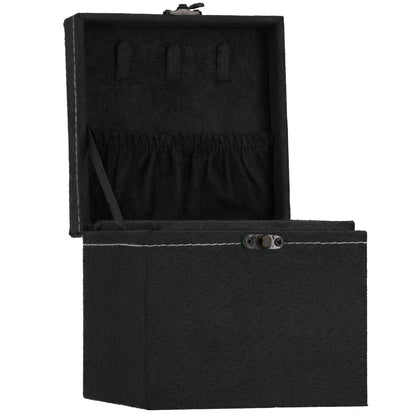 Papuošalų dėžutė juodos spalvos HA1044 12x12x12cm