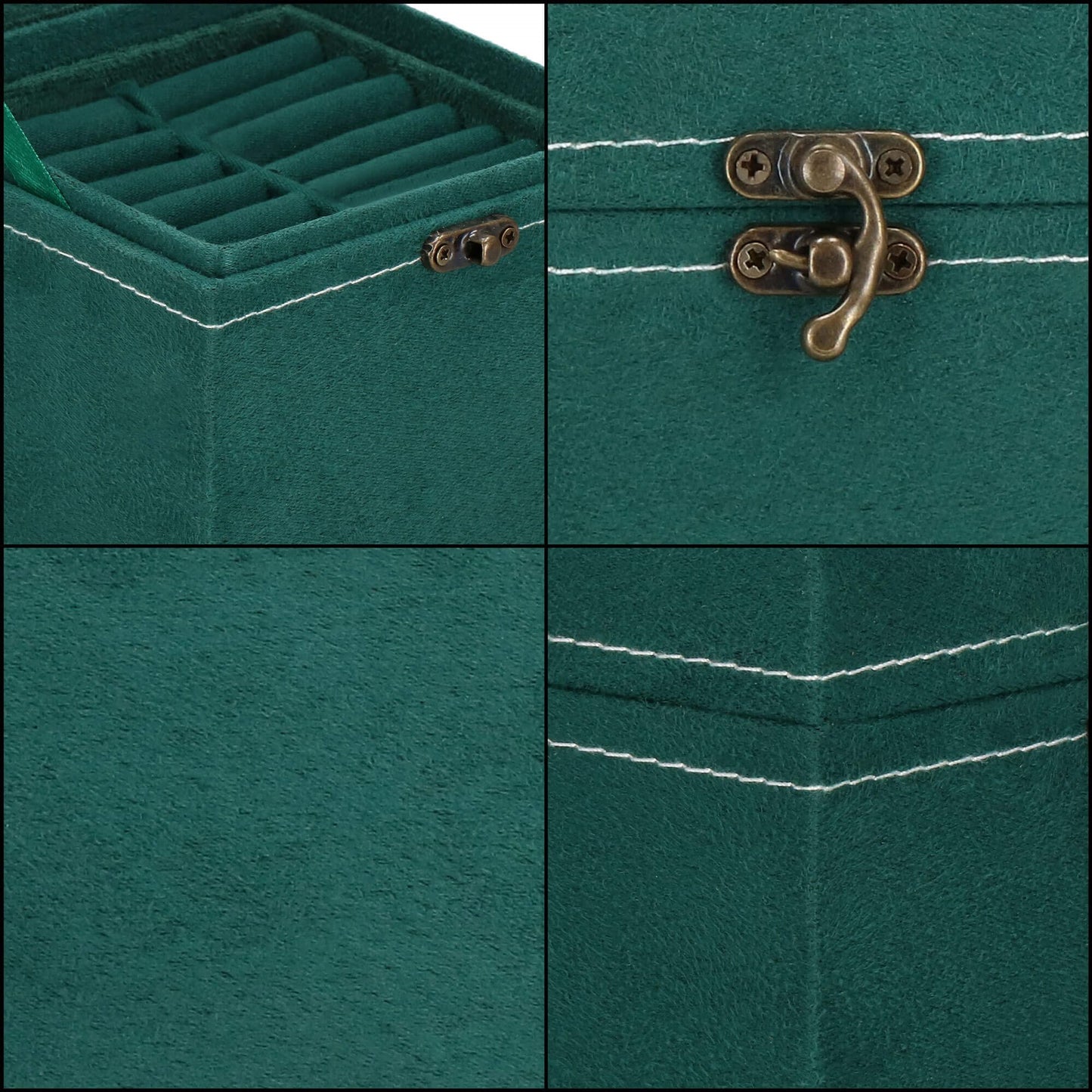 Papuošalų dėžutė žalios spalvos HA1088 12x12x12cm