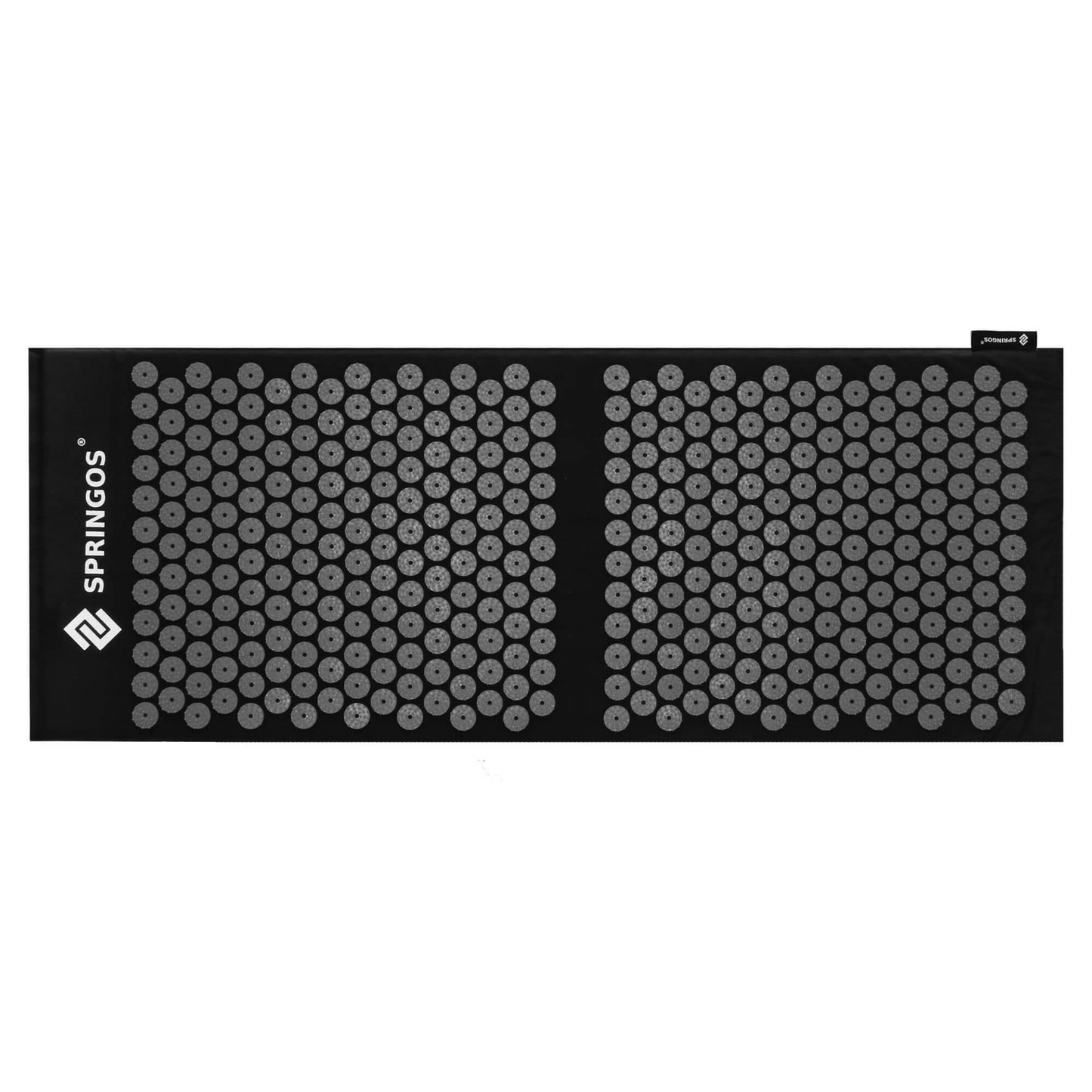 Akupresūros kilimėlis su dygliuota pagalvėle, kūno stimuliatorius, atpalaiduojantis masažuoklis,  SA0153 juoda