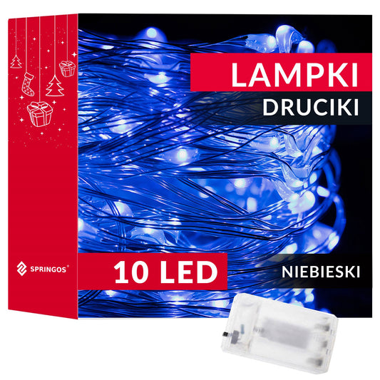 CL0003 Micro Led girlianda 10 LED, mėlyna