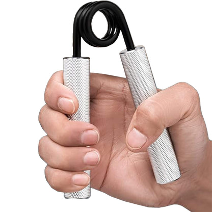 Plieninis rankų treniruoklis, rankų ekspanderis 68 kg rankų pratimams,  FA0150, sidabrinė-juoda