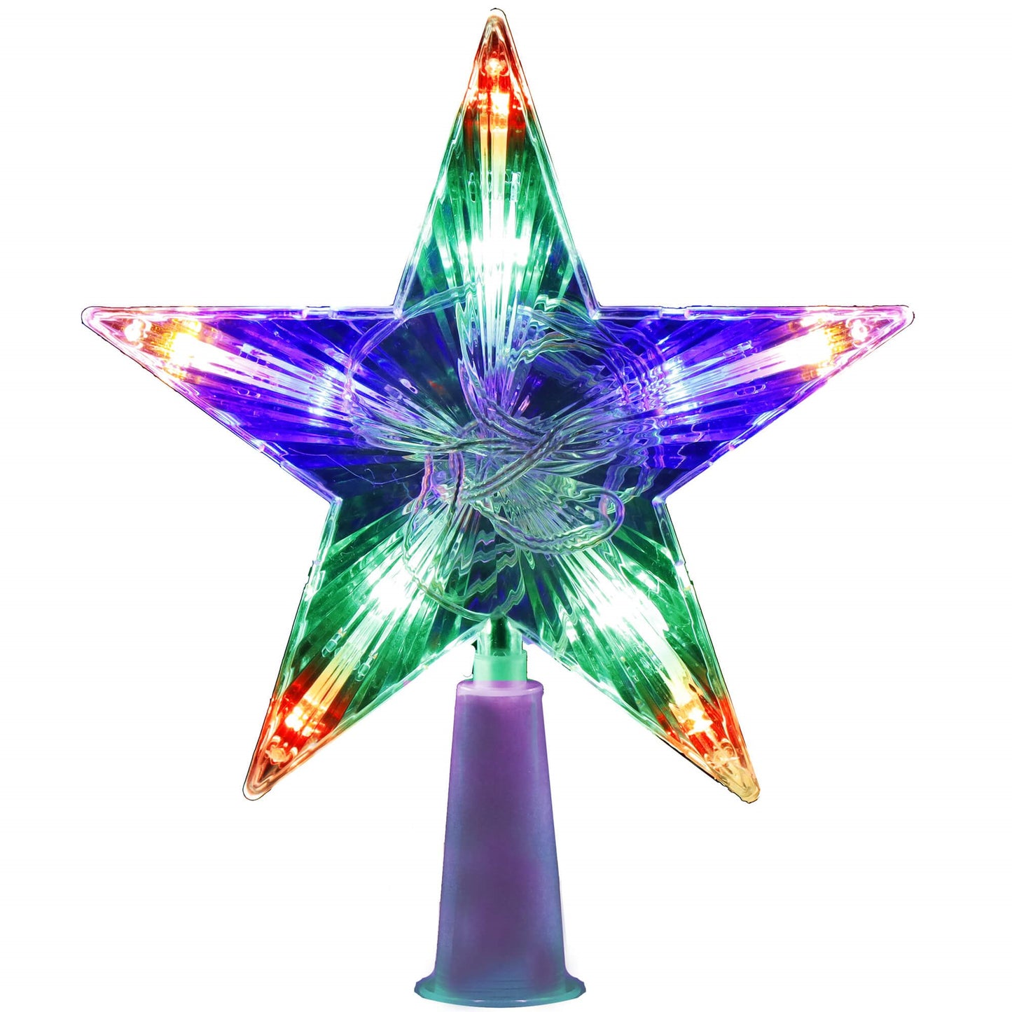 Kalėdų eglutės viršūnės žvaigždė CL4129 10 LED, daugiaspalvė