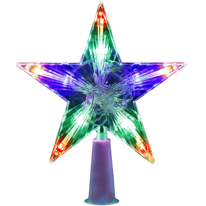 Kalėdų eglutės viršūnės žvaigždė CL4129 10 LED, daugiaspalvė