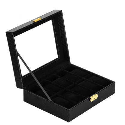 Laikrodžio dėžutė juodos spalvos HA1057 25x20x8cm