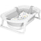 Nešiojama kūdikių vonelė SB0060 40 L balta-pilka su pagalvėle, kamščiu ir termometru