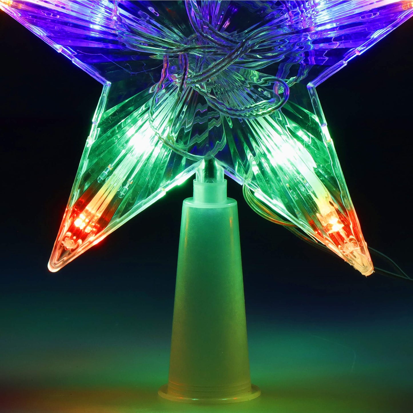 Kalėdų eglutės viršūnės žvaigždė CL4129 10 LED, daugiaspalvė