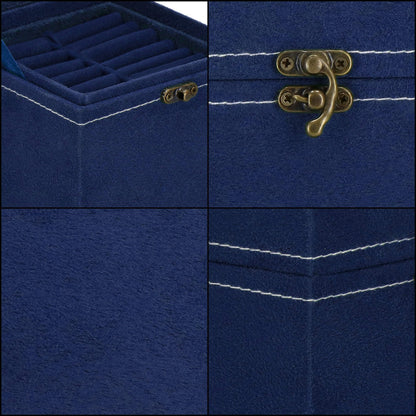 Papuošalų dėžutė mėlynos spalvos HA1089 12x12x12cm