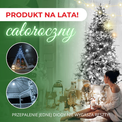 CL0401 Led girlianda 400 LED, 24m, šaltai balta