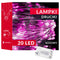 CL0009 LED kalėdinė girlianda 20 LED, rožinė, 1.9m