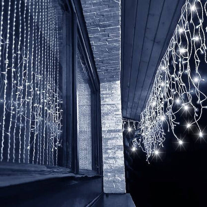 Lauko girlianda varvekliai  CL0516 500 LED 20 m šaltai balta + šaltai balta blykstė