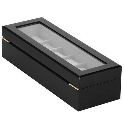 Laikrodžio dėžutė juodos spalvos HA1065 31,5x11,5x8cm