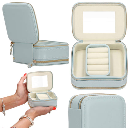 Papuošalų dėžutė mėlynos spalvos HA1035 11,5x8,5x5cm