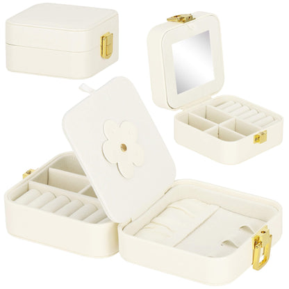 Papuošalų dėžutė kreminės spalvos HA1085 10x10,5cm