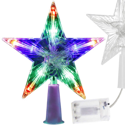Kalėdų eglutės viršūnės žvaigždė CL4129 10 LED, daugiaspalvė