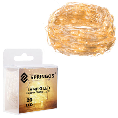 Kalėdinės eglutės lemputės, 20 LED,  CL0026, maitinamos baterijomis