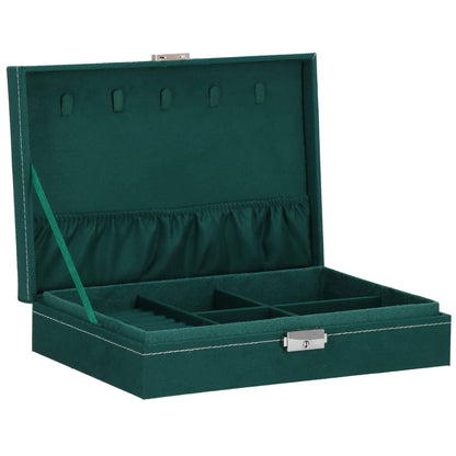 Papuošalų dėžutė žalios spalos HA1047 28x19,5x7cm