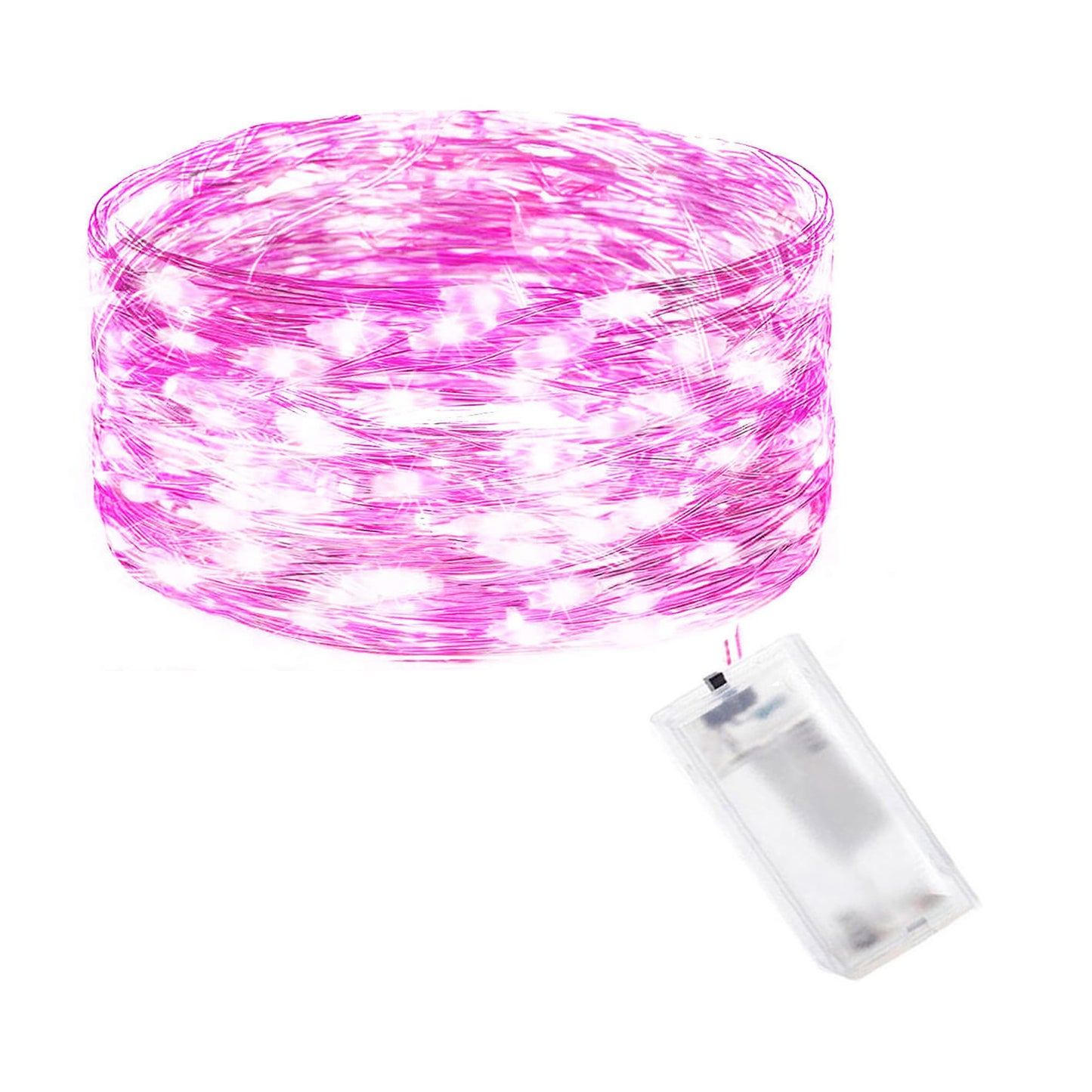 CL0009 LED kalėdinė girlianda 20 LED, rožinė, 1.9m