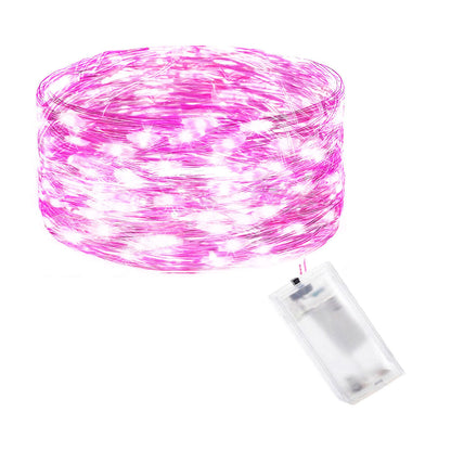 CL0009 LED kalėdinė girlianda 20 LED, rožinė, 1.9m