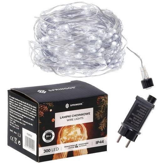 Kalėdinės lemputės CL0309 300 Led 30m, šaltai balta