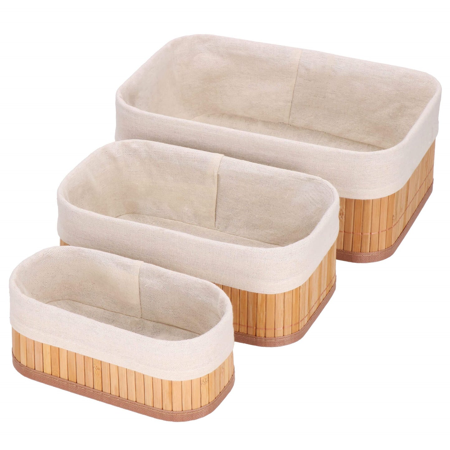 Bambuko organizatoriai kosmetikai  HA0152 3 vnt