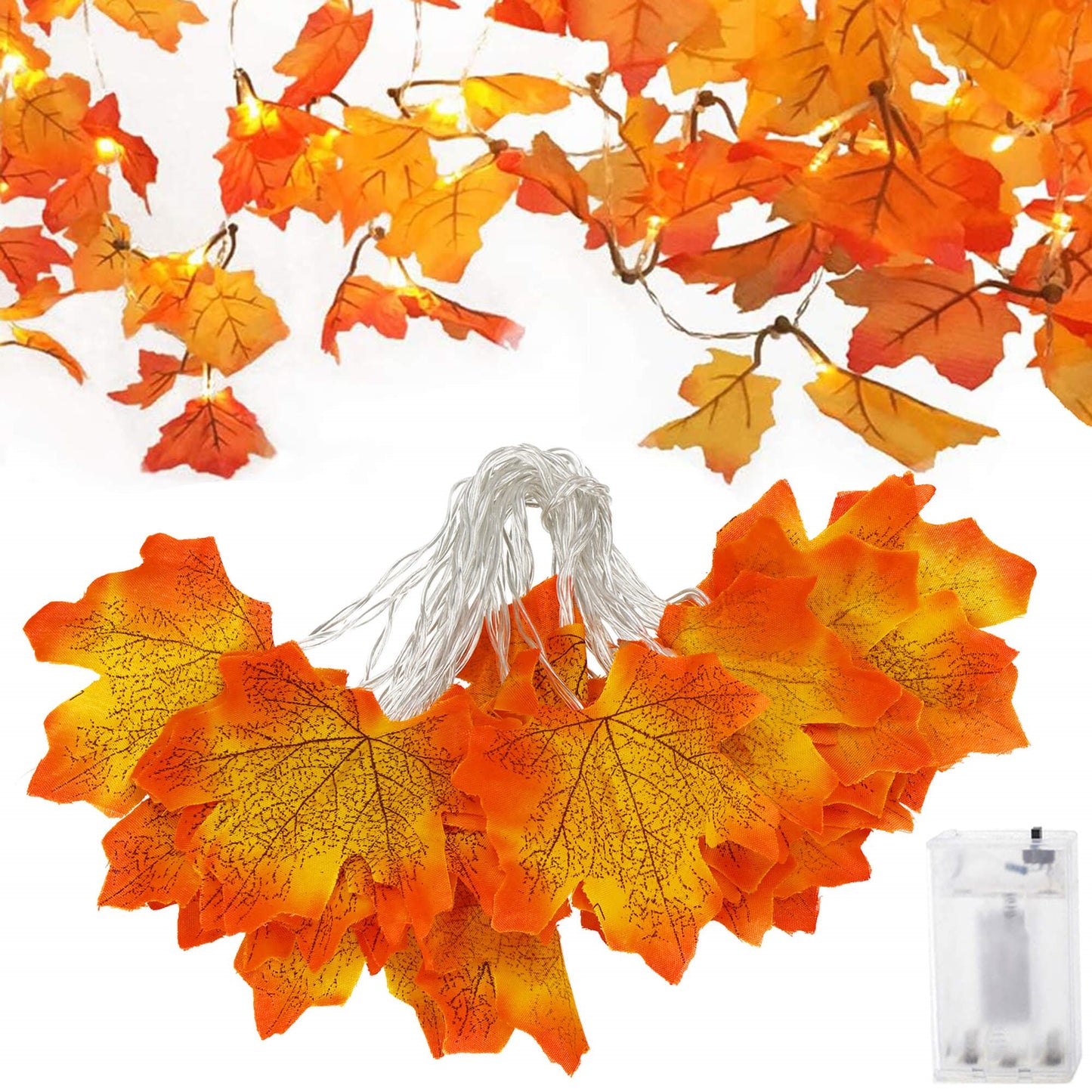 Šviesos dekoracija 20 LED lapelių CL4064, 3xAA