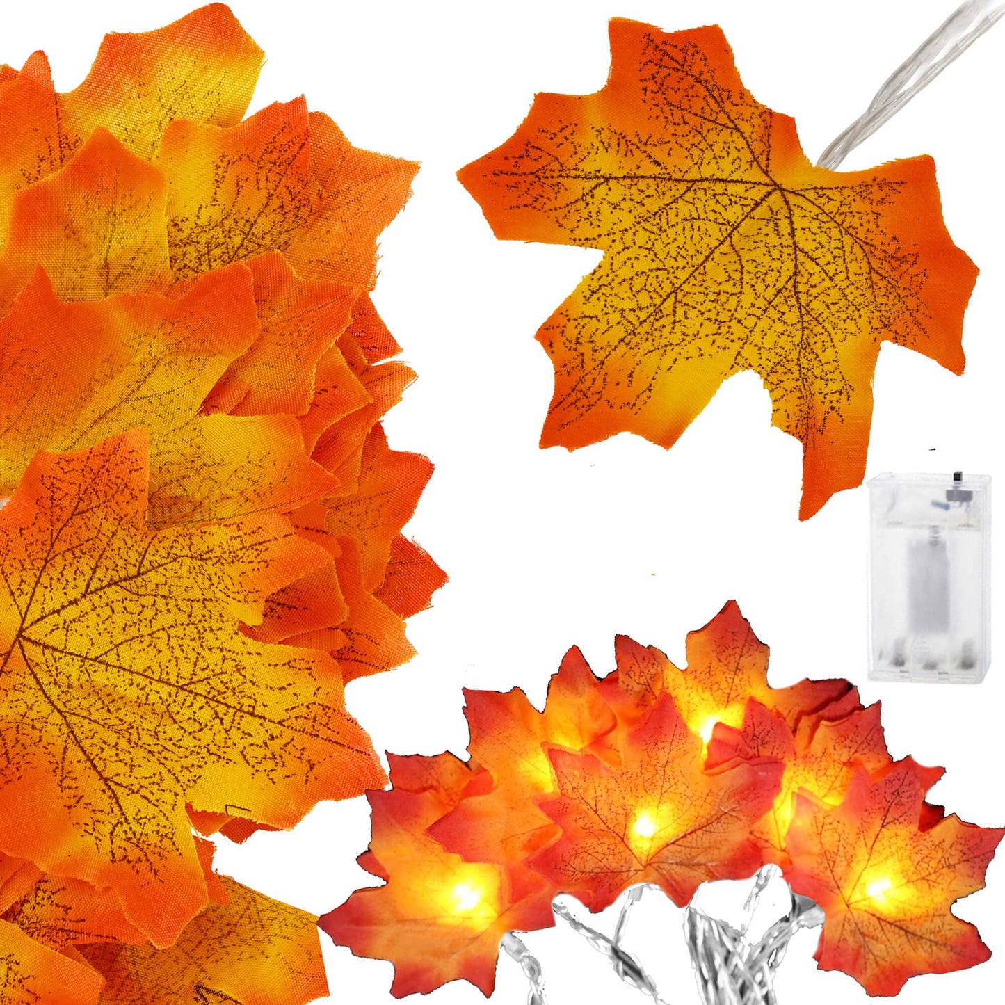 Šviesos dekoracija 20 LED lapelių CL4064, 3xAA