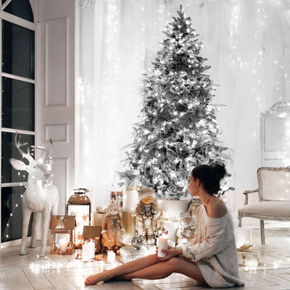 Šviesos girlianda CL4078, 300 LED, 15m, šalta balta, 8 apšvietimo funkcijos