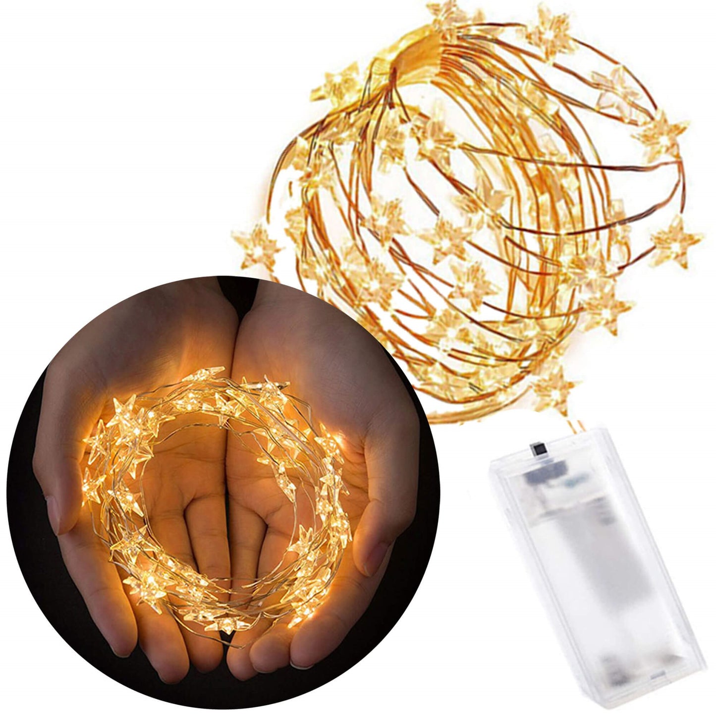 CL0070 Girlianda 20 LED, šilta balta, 5m