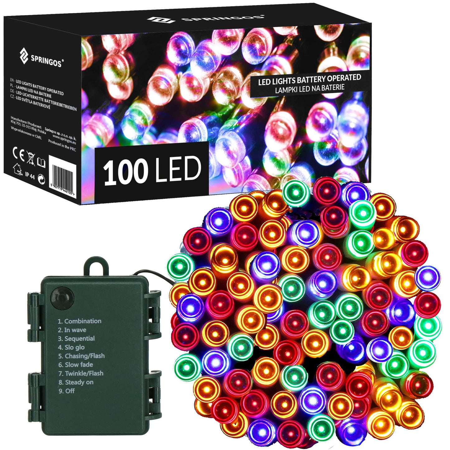 CL4032 Girlianda, 100 LED, 10m, spalvota