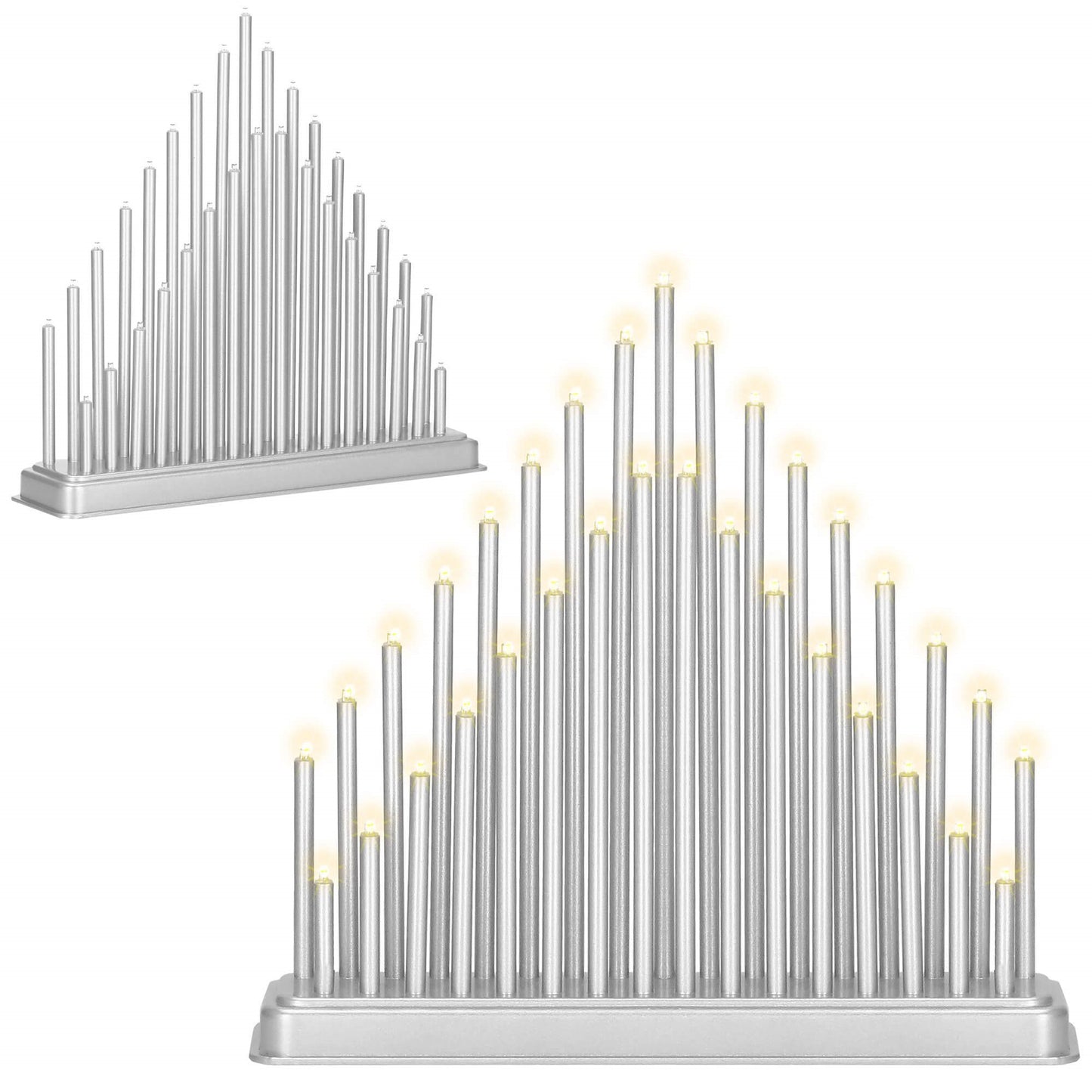 CL0855 Derokatyvinis žvakių stovas 33 LED
