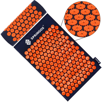 Taškinis kilimėlis su smaigaliais  SA0155 65x41 cm su pagalve, atpalaiduojantis masažuoklis