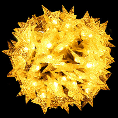 Žvaigždžių girlianda. 50 LED C79, šilta balta, 3xAA