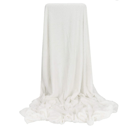 Lova užtiesalas HA7287, antklodė 200x220 cm, sofa užklotas, baltas