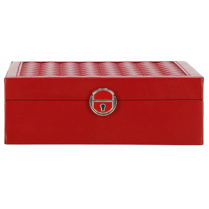 Papuošalų dėžutė raudonos spalvos HA1080 25.3x25.3x8.5cm