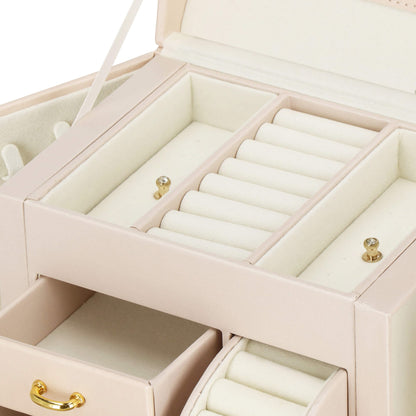 Papuošalų dėžutė kreminės spalvos HA1086 17,5x14x13cm