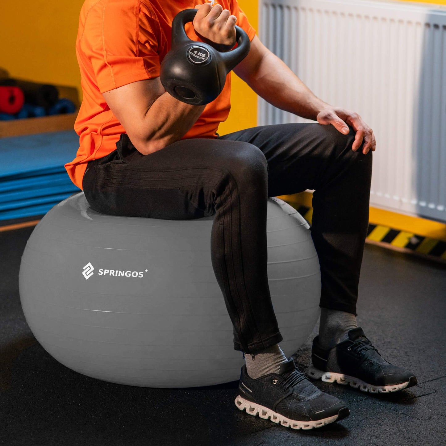 Gimnastikos kamuolys su pompa 75 cm – FB0008