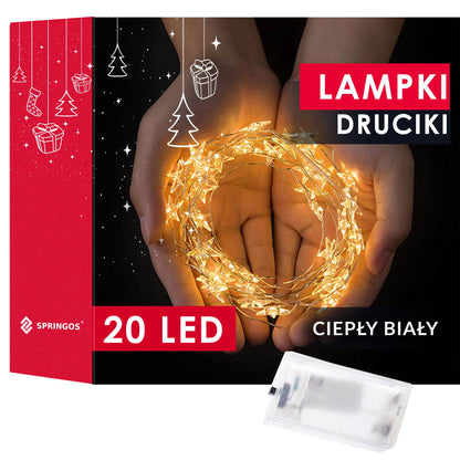 CL0070 Girlianda 20 LED, šilta balta, 5m