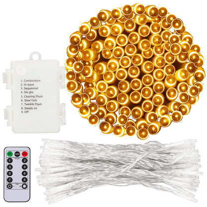 CL4034 LED kalėdinė girlianda 100 LED, šilta balta, 10m