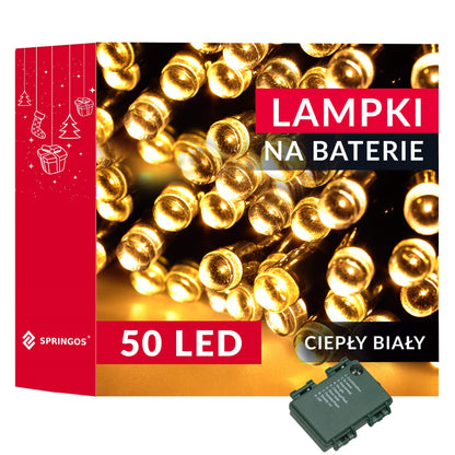 CL4027 LED girliand 50 LED, šilta balta