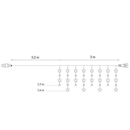 Kalėdinės lemputės  CL4004 180 Led 2m